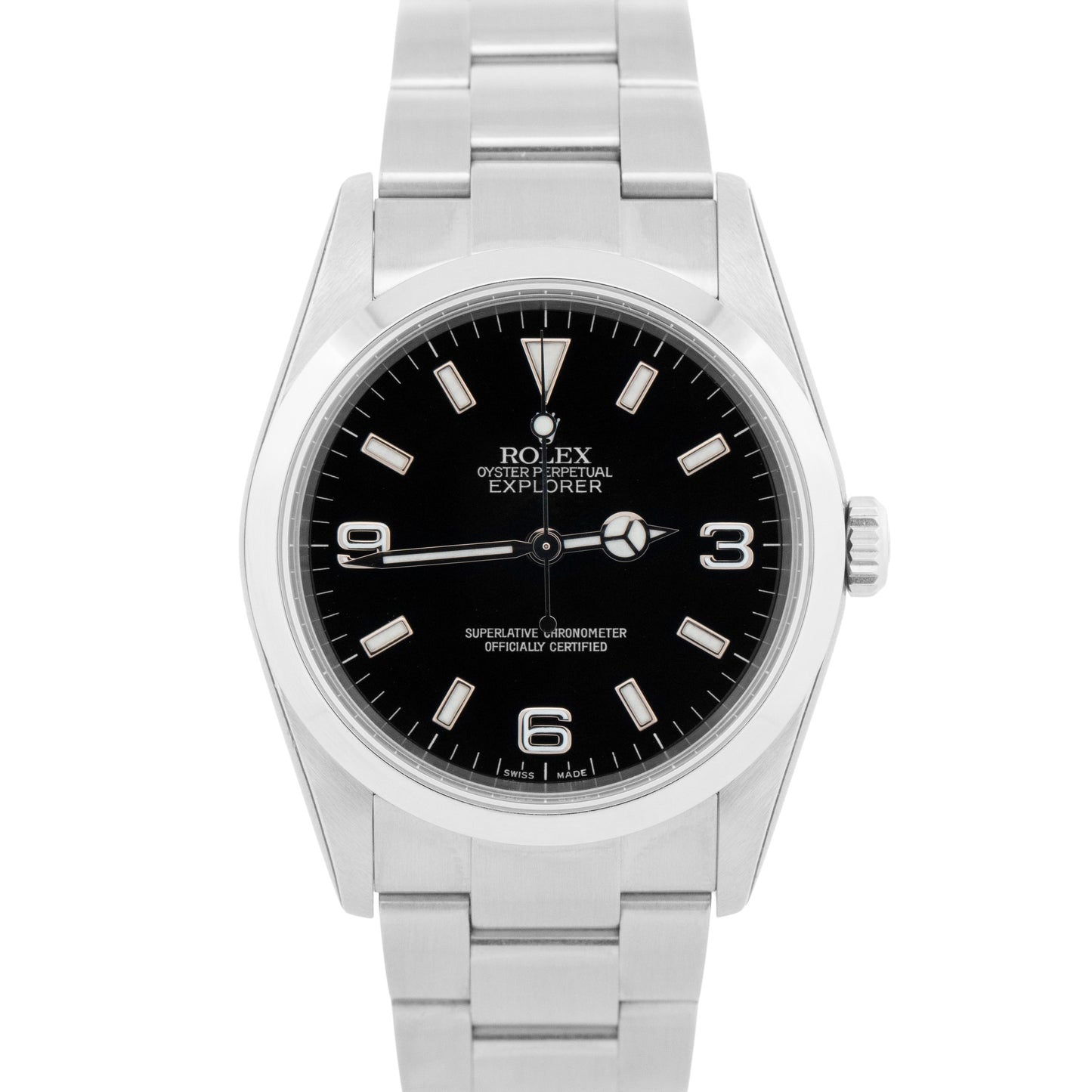 Rolex Explorer I Black 36mm 3-6-9 Stainless Steel Automatic Oyster Watch 114270