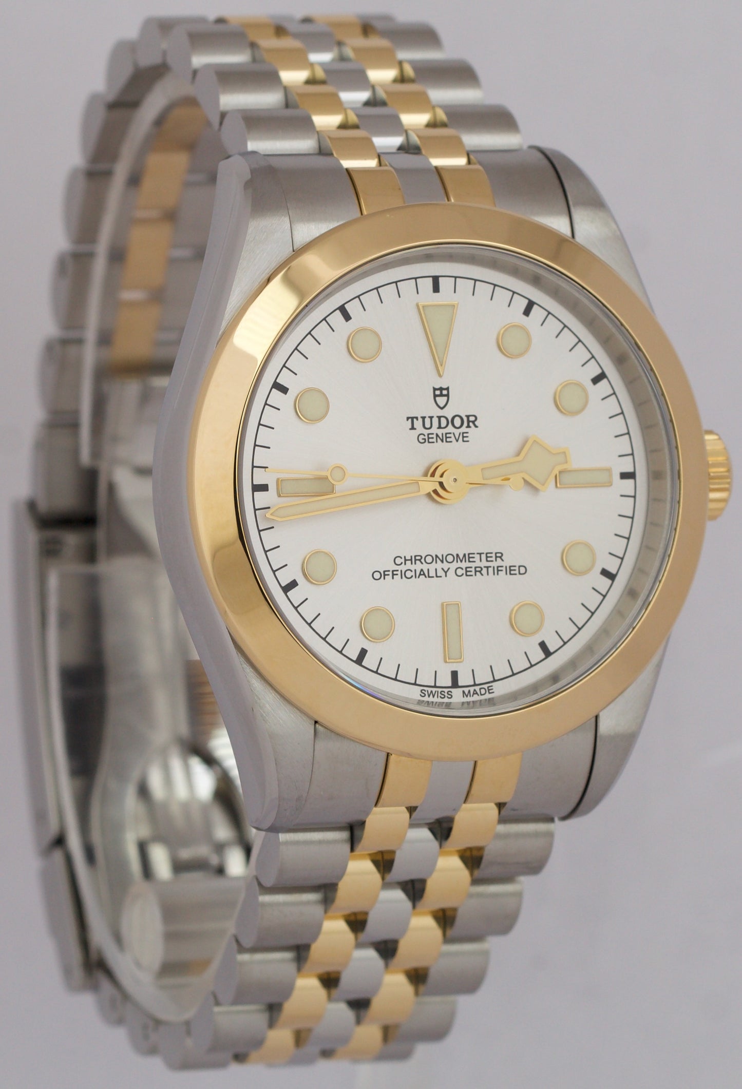 MINT 2024 PAPERS Tudor Black Bay 39mm SILVER 18K Gold Steel JUBILEE 79663 BOX