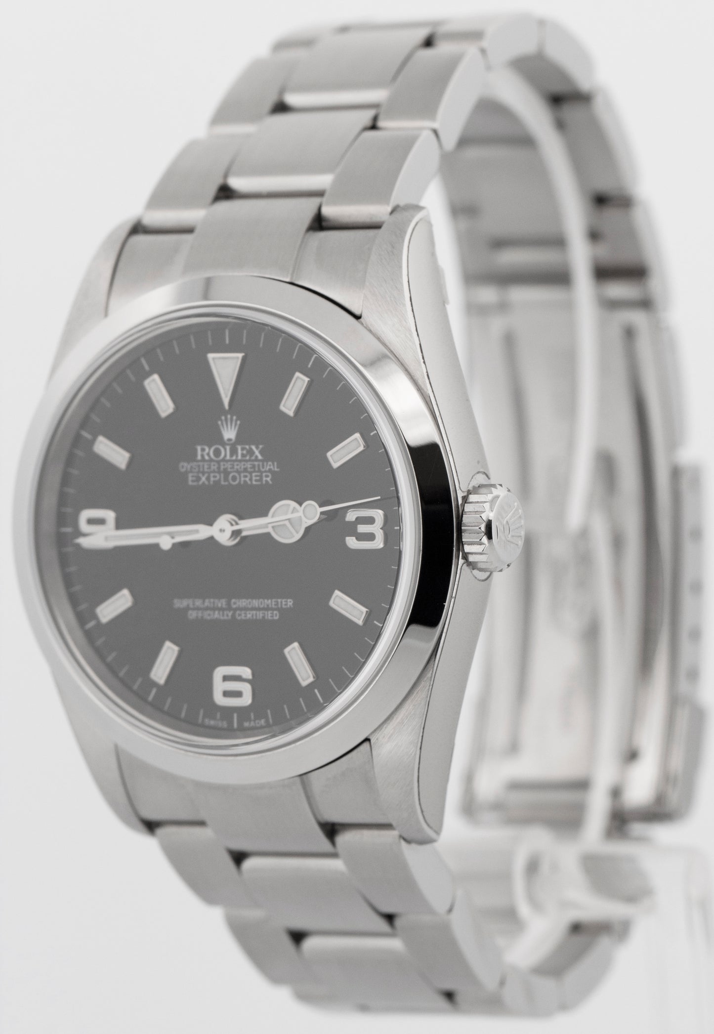 Rolex Explorer I Black 36mm 3-6-9 Stainless Steel Automatic Oyster Watch 114270
