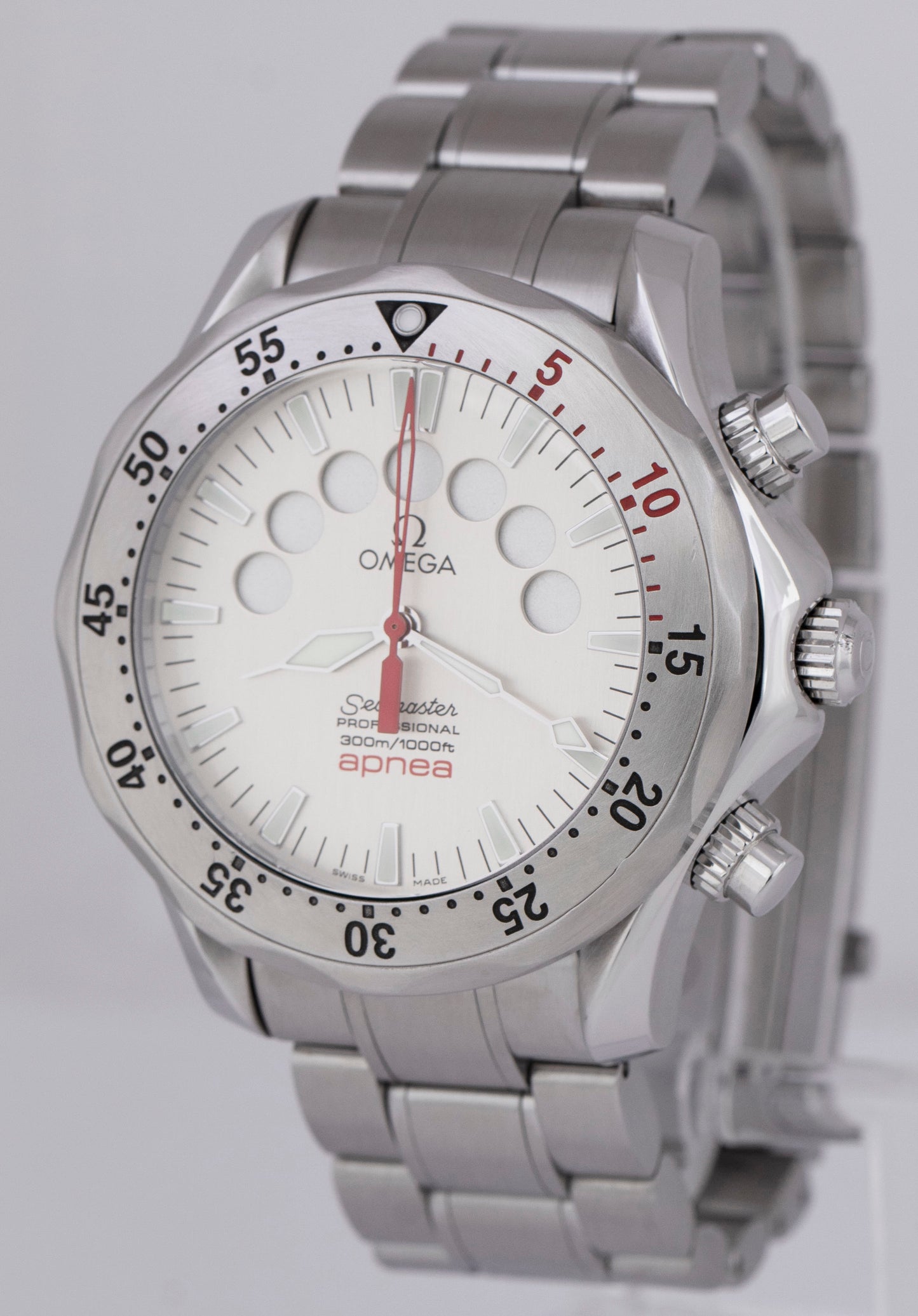 Omega Seamaster 41.5mm Apnea 2595.30 Jacques Mayol Steel Watch 2595.30.00 B+P