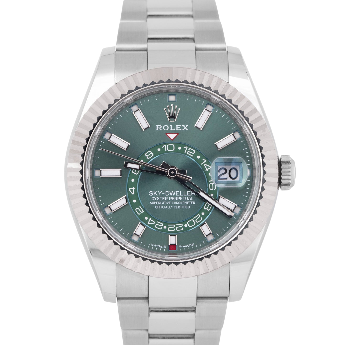 2024 NEW PAPERS Rolex Sky-Dweller MINT GREEN Stainless 42mm Oyster 336934 BOX