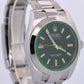2023 PAPERS Rolex Milgauss BLACK Green Crystal 40mm Stainless 116400 GV BOX