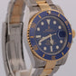 NOS 2009 PAPERS Rolex Submariner Date FLAT BLUE 18K Ceramic 40mm 116613 LB BOX