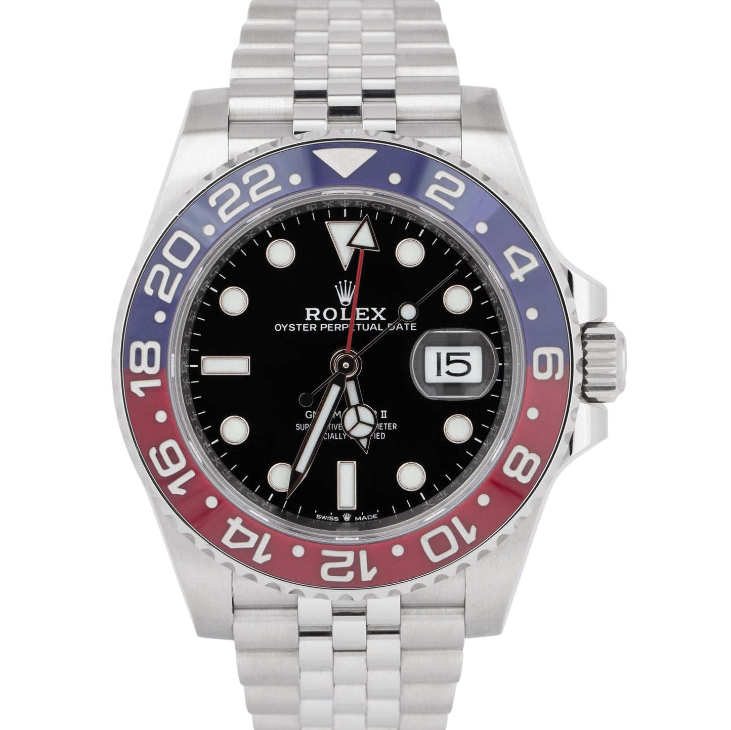 Rolex GMT-Master II 126710 BLRO PAPERS Stainless Jubilee PEPSI 40mm Watch B+P