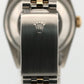 Rolex DateJust 36mm BLUE DIAMOND VIGNETTE Two-Tone 18K Gold Steel JUBILEE 16233