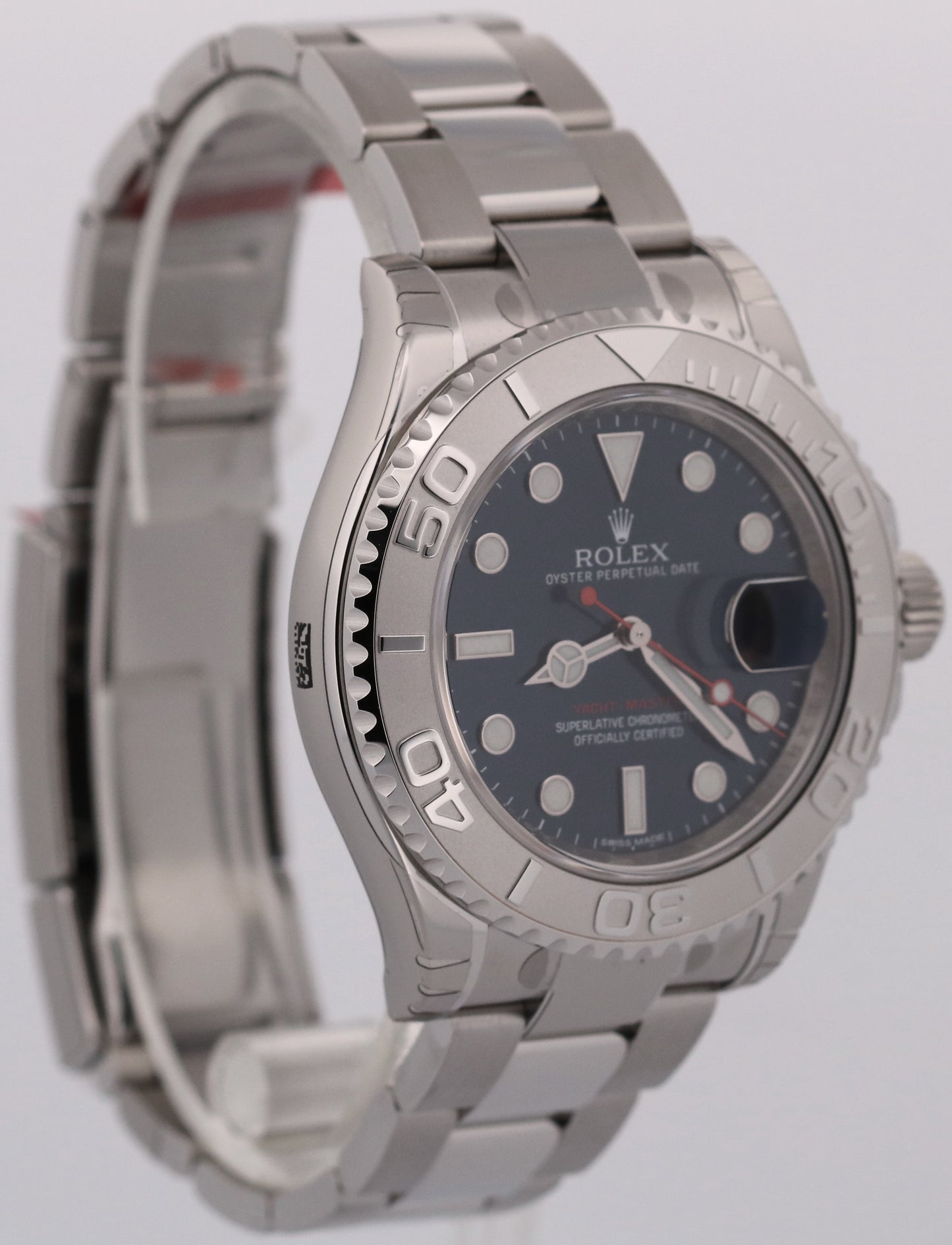 NOS STICKERED 2013 PAPERS Rolex Yacht-Master BLUE Platinum Steel 40mm 116622 BOX