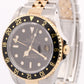 UNPOLISHED Rolex GMT-Master II BLACK 18K Gold Steel JUBILEE 40mm 16713 BOX