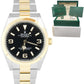 2021 NEW CARD Rolex Explorer I Black Two-Tone Gold Steel 36mm 124273 Watch B+P