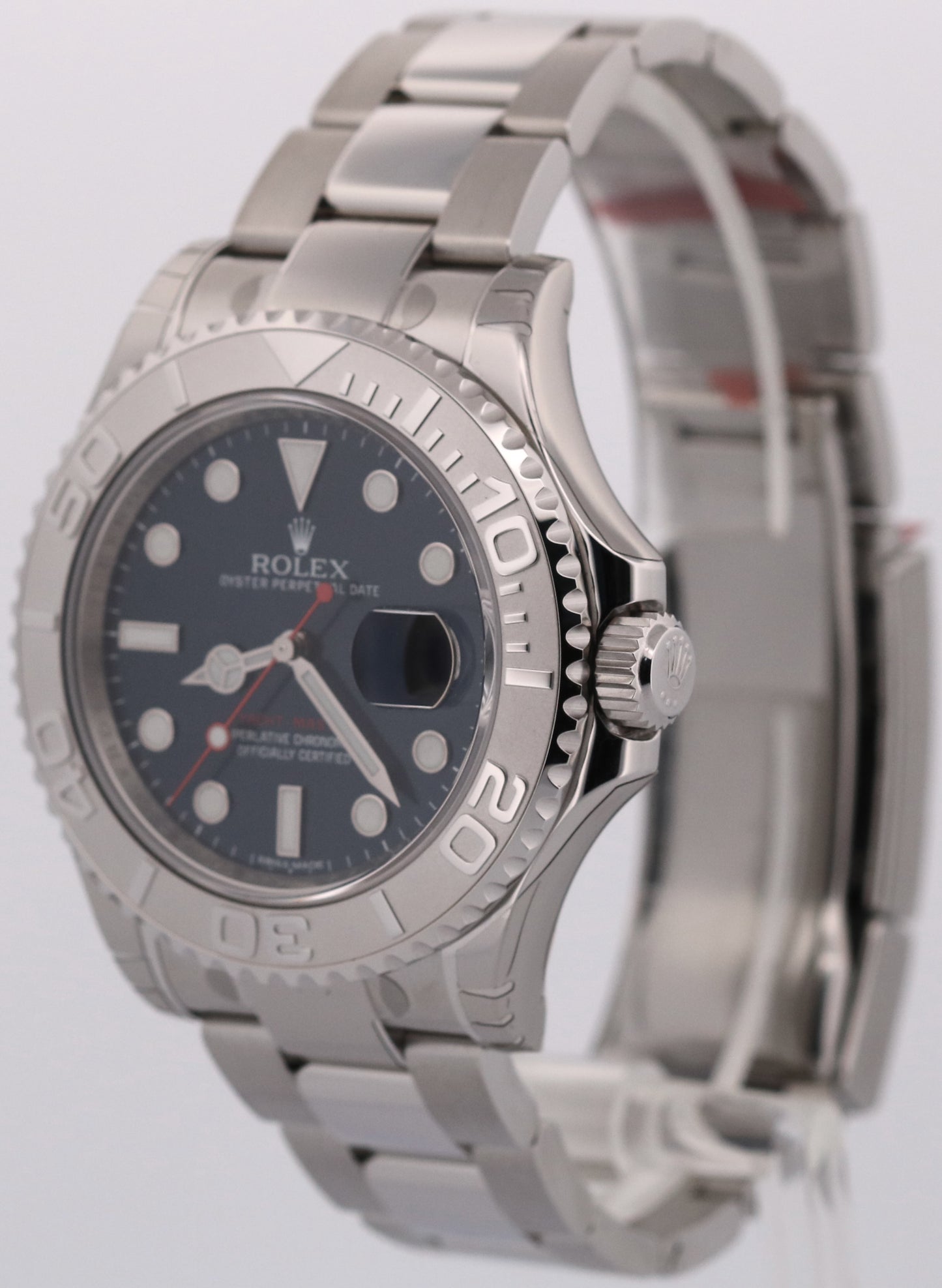 NOS STICKERED 2013 PAPERS Rolex Yacht-Master BLUE Platinum Steel 40mm 116622 BOX