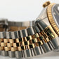 Rolex DateJust 36mm BLUE DIAMOND VIGNETTE Two-Tone 18K Gold Steel JUBILEE 16233