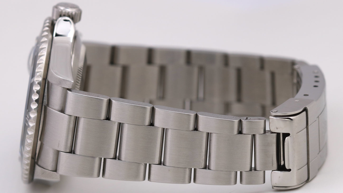 Rolex Submariner Date  Stainless Steel NO-HOLES Black 40mm 16610T Watch