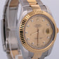 2015 PAPERS Rolex Datejust II CHAMPAGNE DIAMOND Steel 18K OYSTER 41mm 116333 BOX