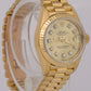 Ladies Rolex DateJust President 26mm CHAMPAGNE DIAMOND 18K Gold 69178 Watch