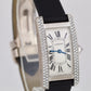 FACTORY DIAMOND Cartier Tank Americaine 18k White Gold Roman Quartz 2489 Watch