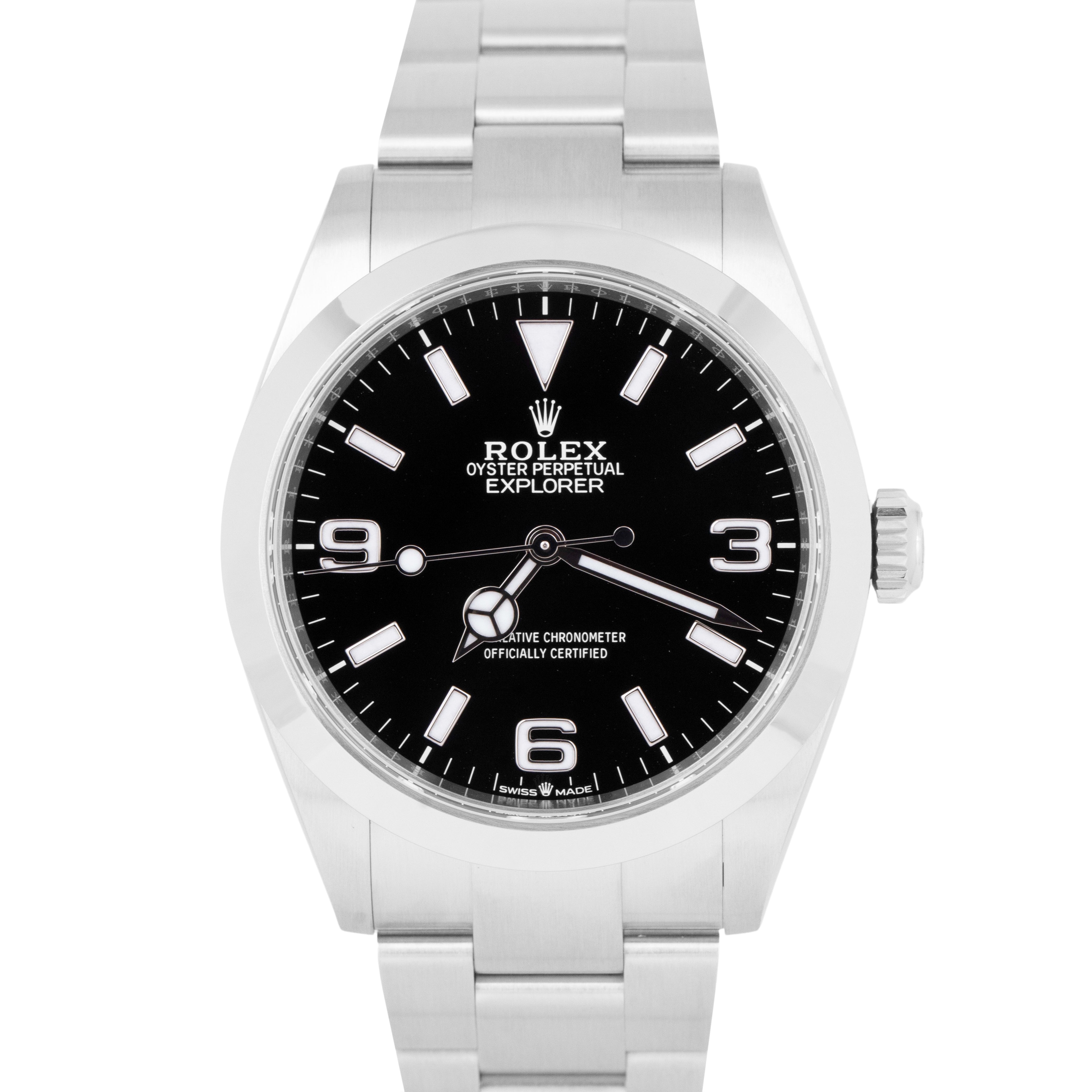 2023 NEW PAPERS Rolex Explorer I 40mm Black Stainless Steel 224270