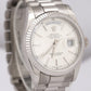 Rolex Day-Date President 36mm SILVER 18K White Gold Fluted Watch 118239