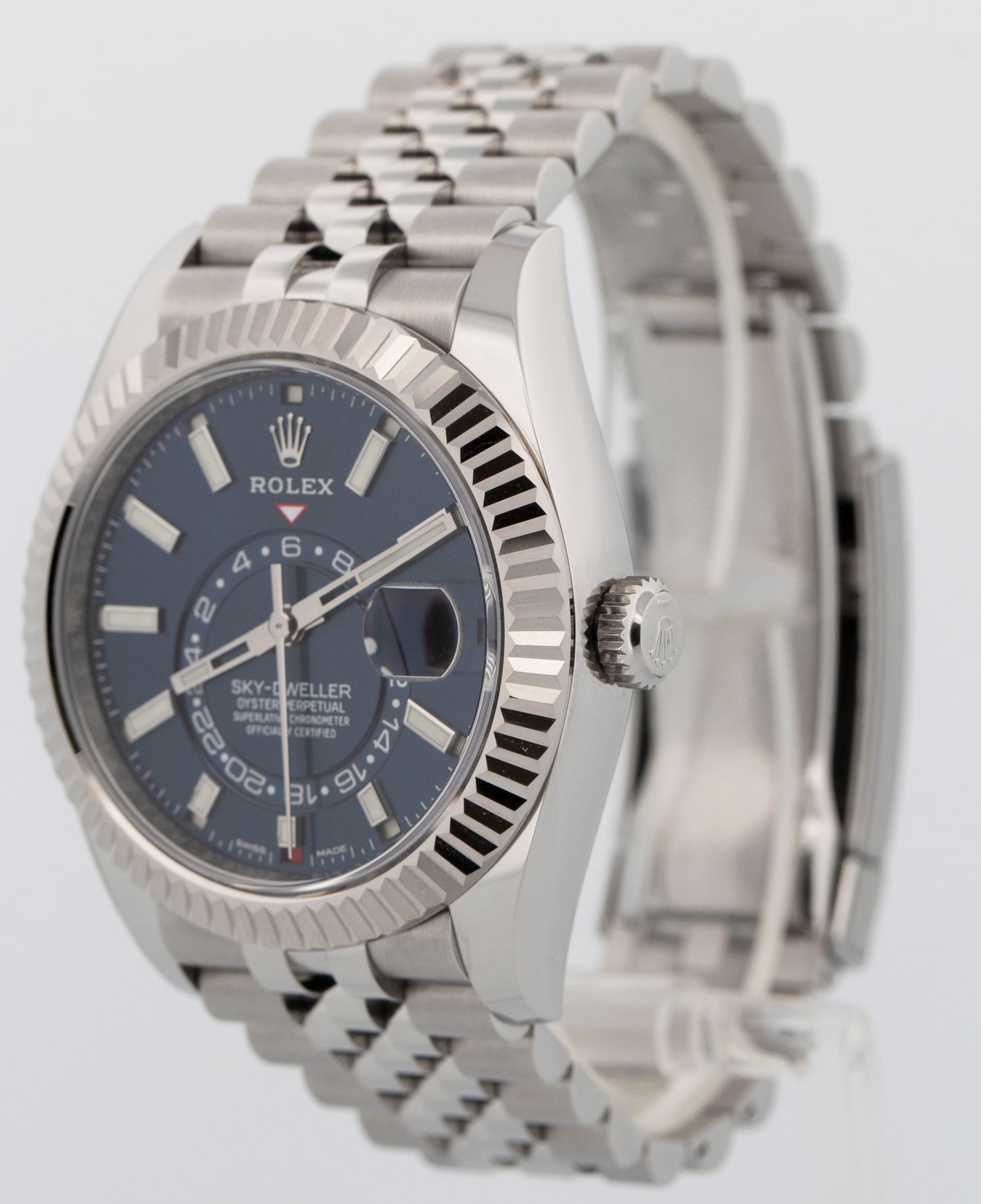 2021 PAPERS Rolex Sky-Dweller BLUE Stainless Steel JUBILEE 42mm 326934 Watch BOX