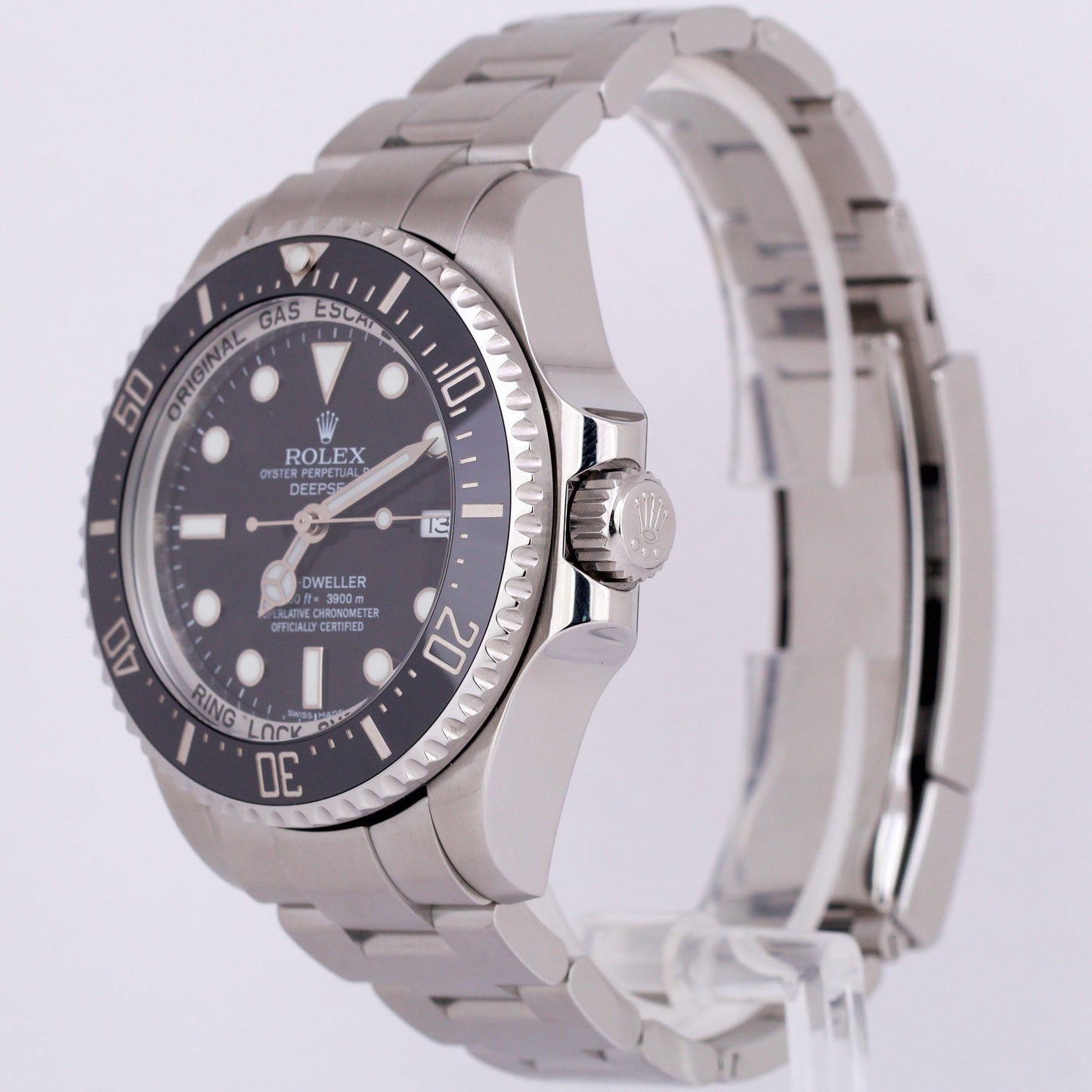 PAPERS Rolex Sea-Dweller Deepsea 44 Black Ceramic Steel Watch 116660 BOX