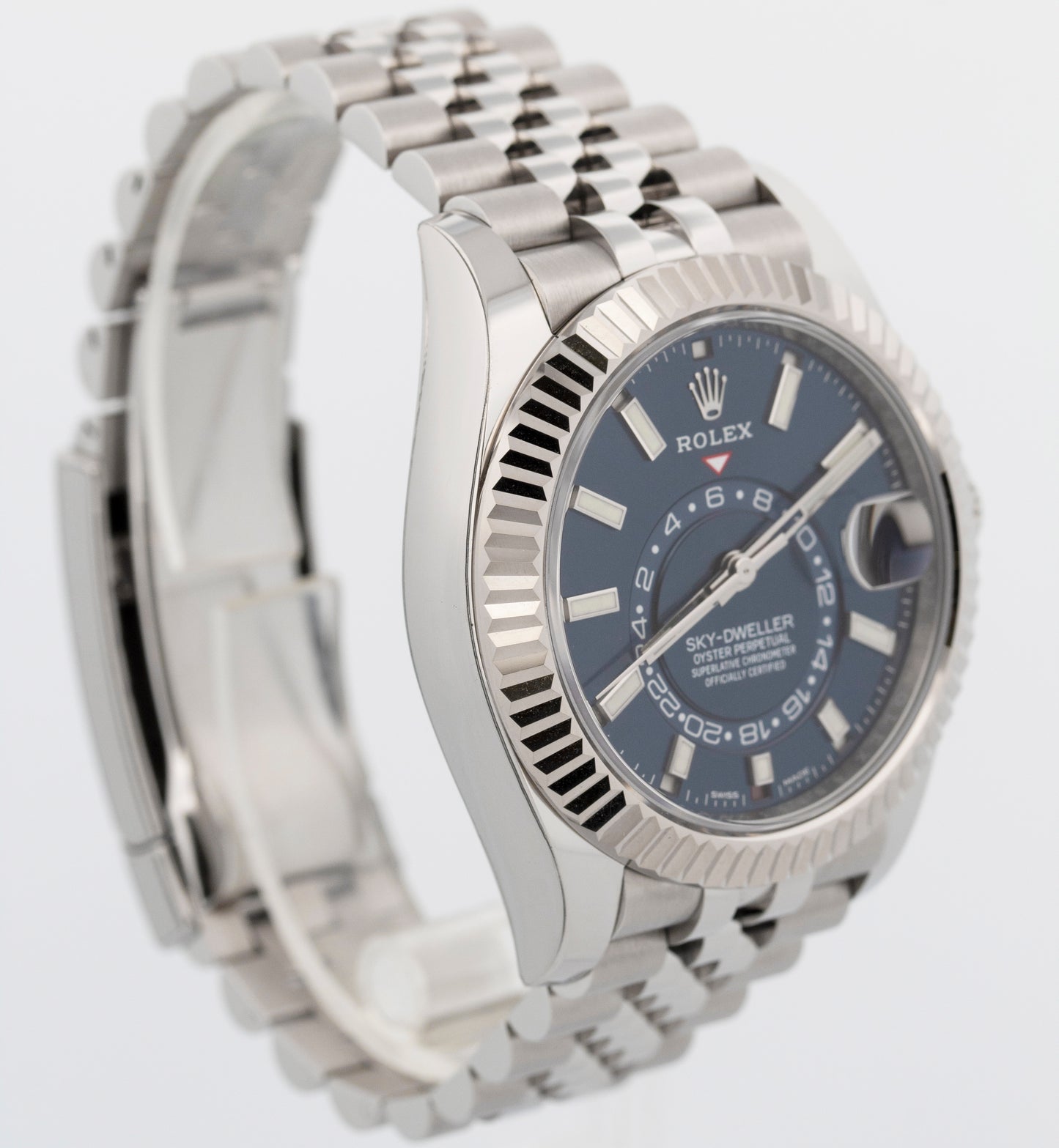 2021 PAPERS Rolex Sky-Dweller BLUE Stainless Steel JUBILEE 42mm 326934 Watch BOX