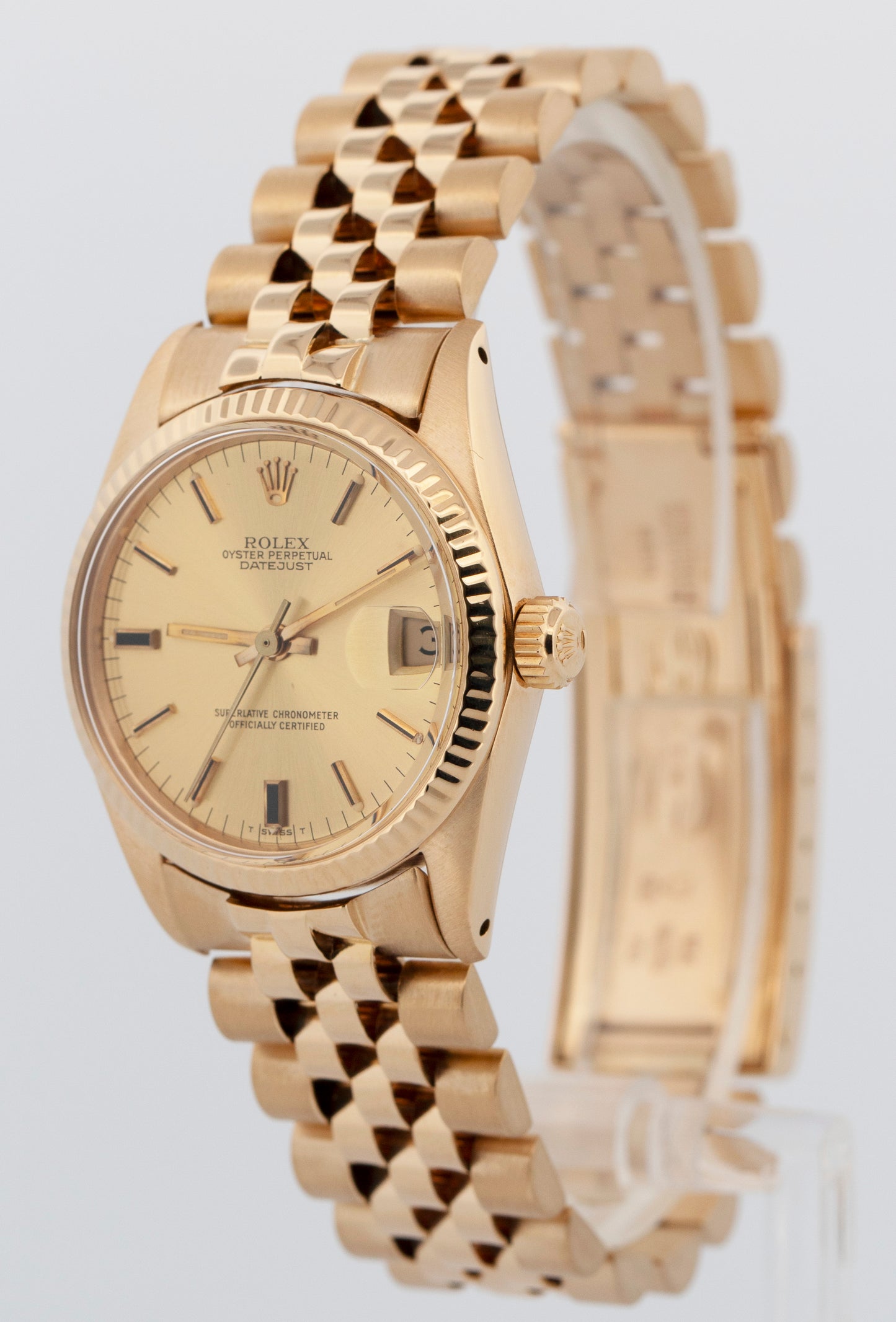 Rolex DateJust President 31mm Champagne Jubilee 18K Yellow Gold 6827 Watch