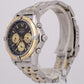 Men's Breitling Cockpit Chrono D30012 Two-Tone Yellow Gold Steel 37mm Date Watch