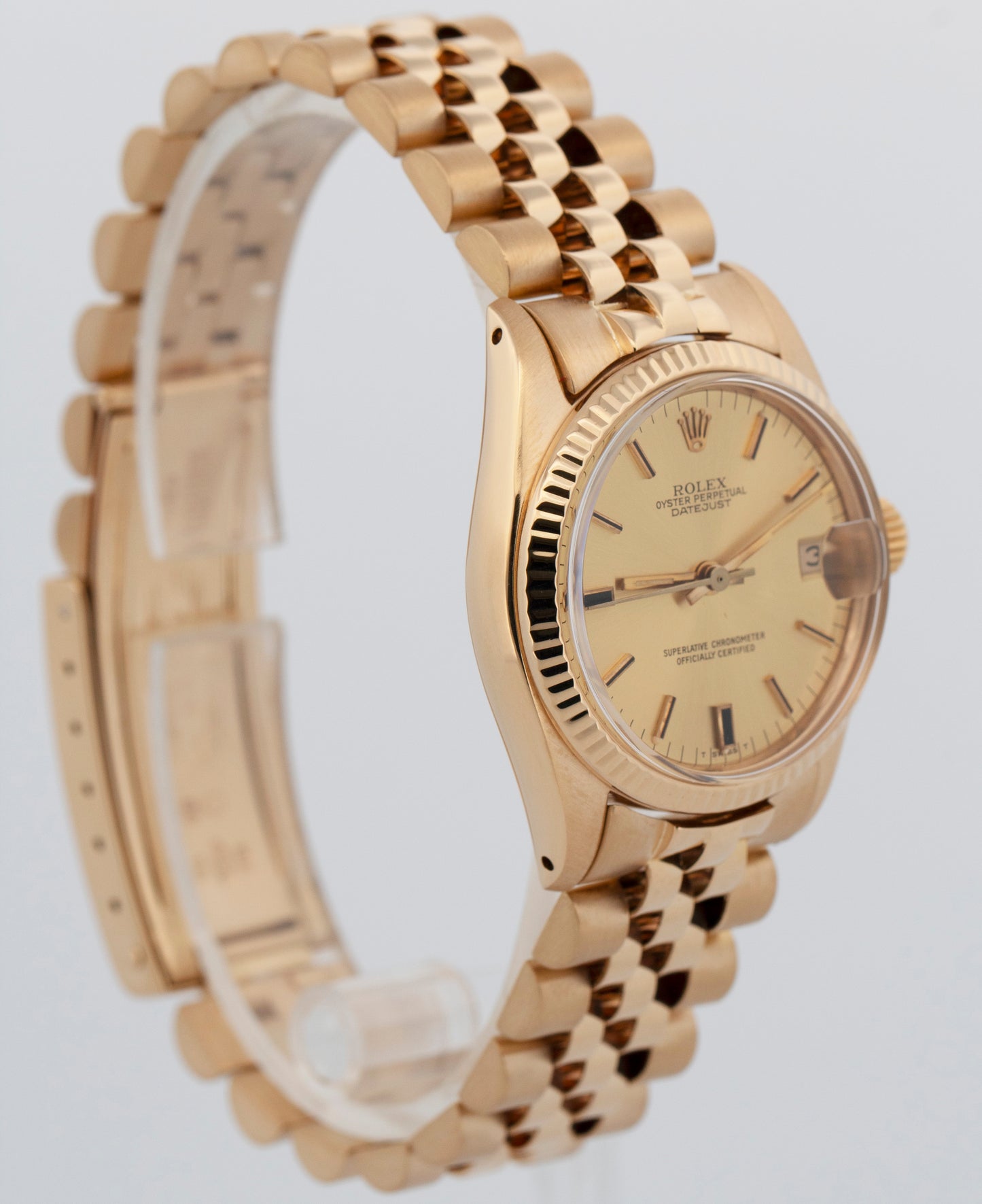 Rolex DateJust President 31mm Champagne Jubilee 18K Yellow Gold 6827 Watch