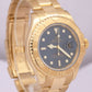 MINT Rolex Yacht-Master 40 YM1 BLUE 18K Yellow 40mm NO-HOLES Oyster 16628 Watch