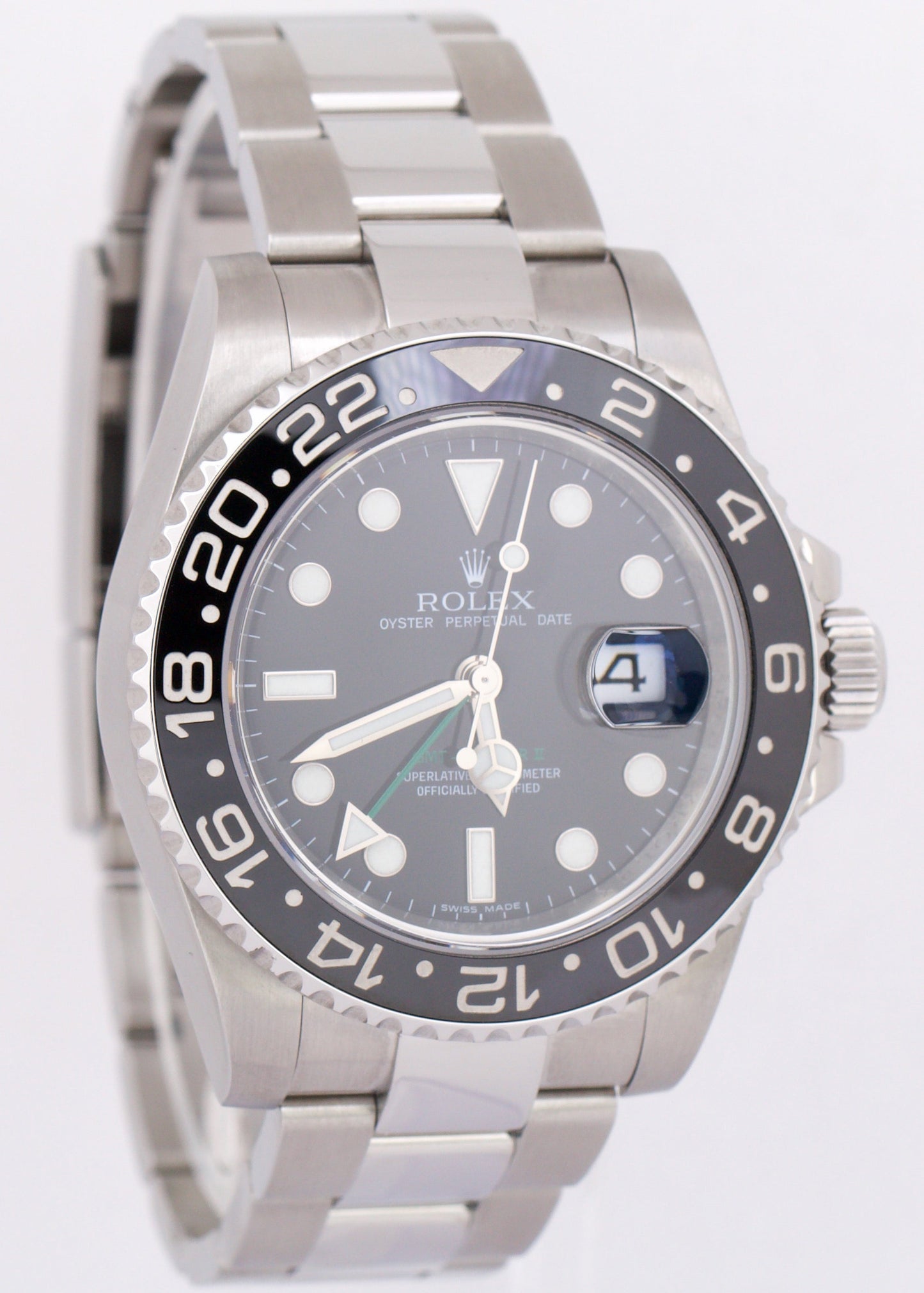 PAPERS Rolex GMT-Master II Black Ceramic Stainless Steel Date 40mm 116710 LN BOX