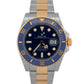 2022 PAPERS Rolex Submariner Date BLUE Two-Tone Gold 41mm 126613 LB Watch BOX