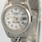 PAPERS Rolex Oyster Perpetual Date WHITE ROMAN 26mm Steel JUBILEE 69190 BOX