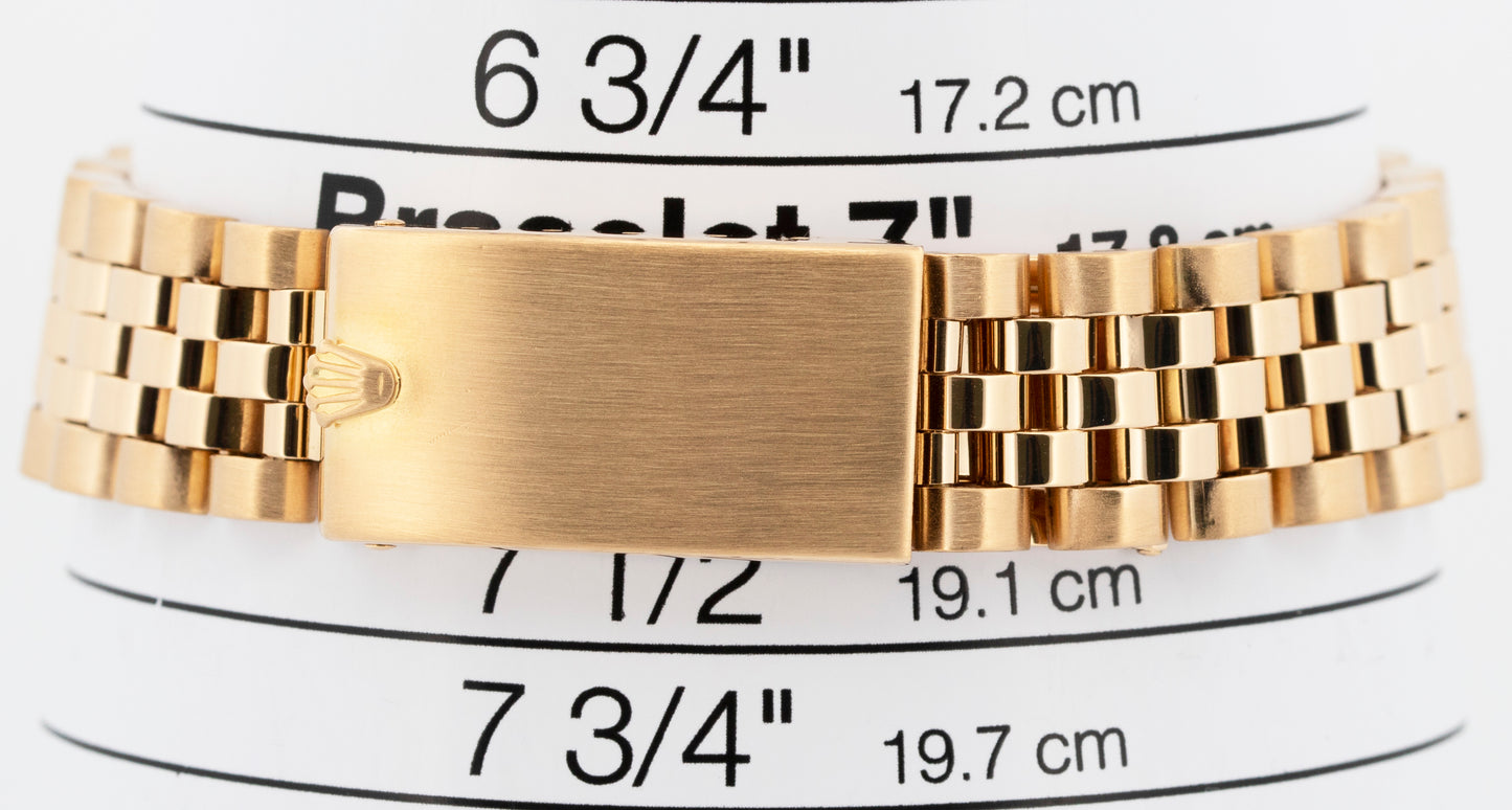 Rolex DateJust President 31mm Champagne Jubilee 18K Yellow Gold 6827 Watch