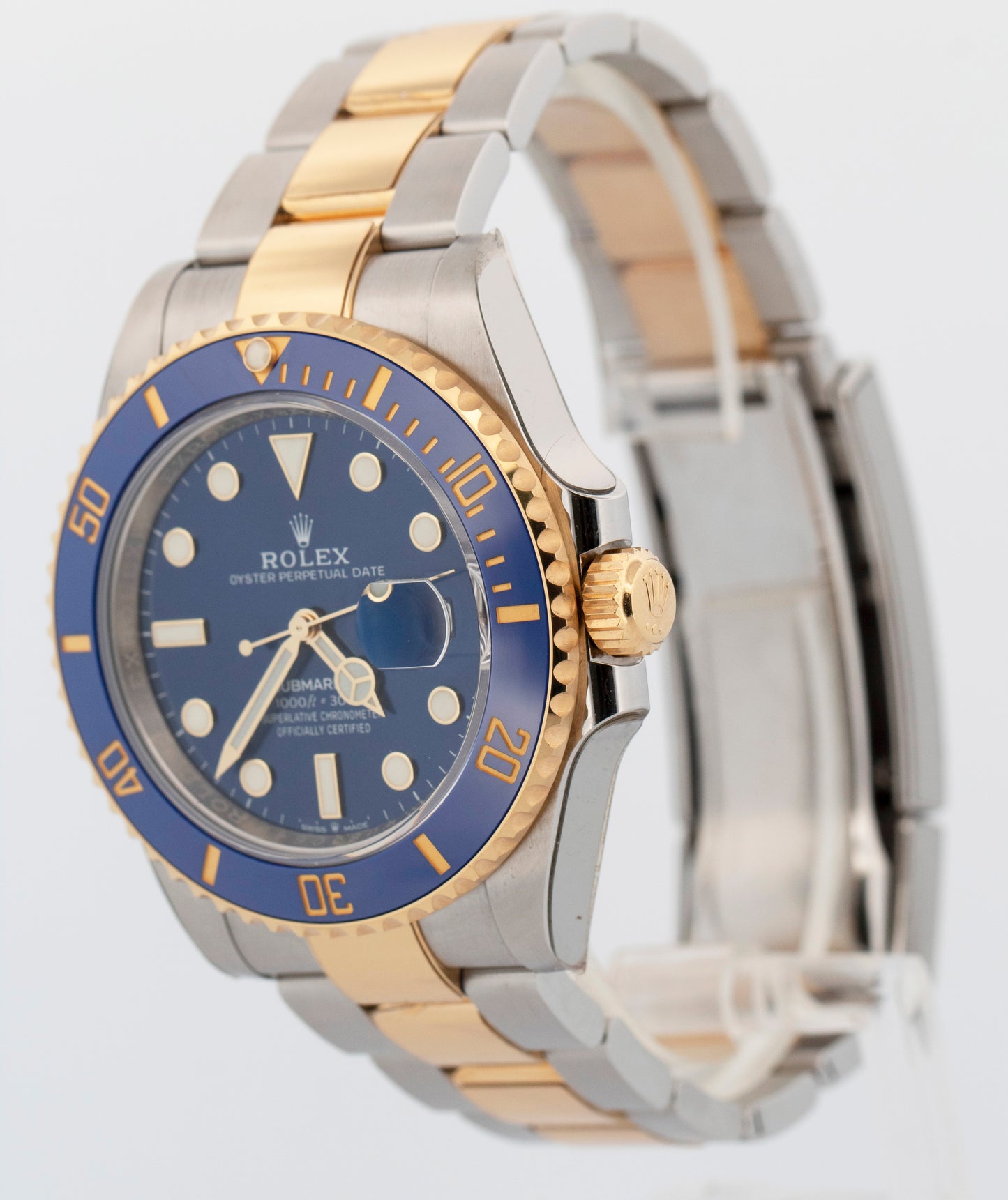 2022 PAPERS Rolex Submariner Date BLUE Two-Tone Gold 41mm 126613 LB Watch BOX