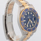 2022 PAPERS Rolex Submariner Date BLUE Two-Tone Gold 41mm 126613 LB Watch BOX