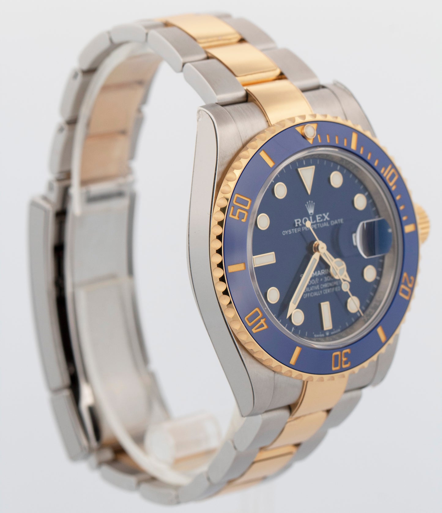2022 PAPERS Rolex Submariner Date BLUE Two-Tone Gold 41mm 126613 LB Watch BOX