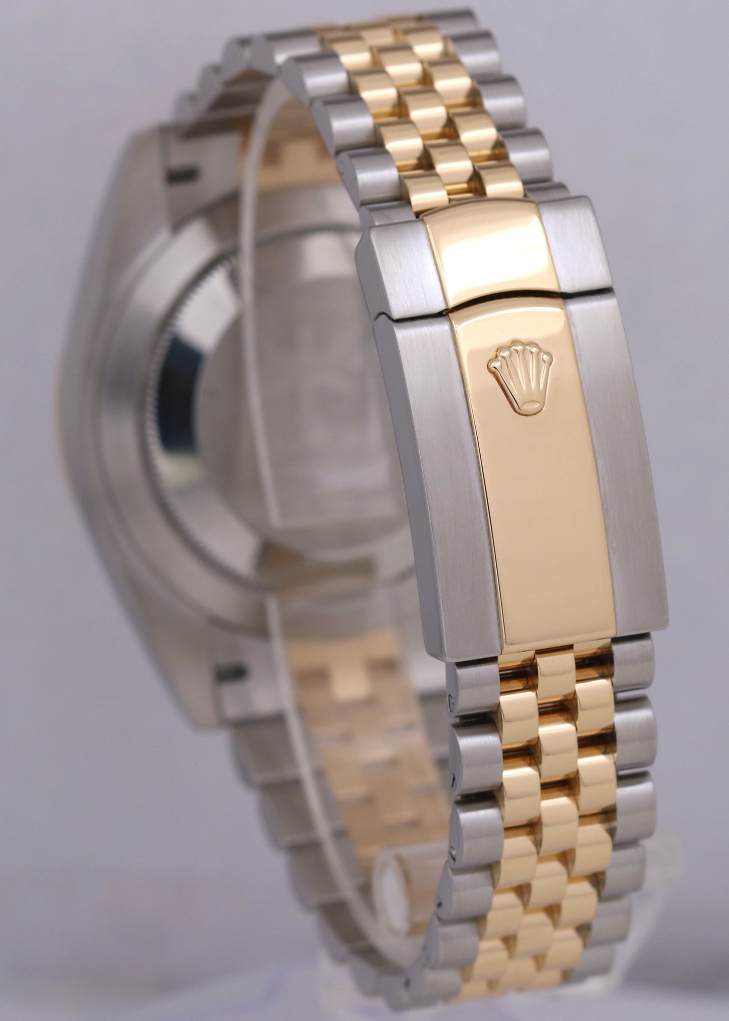 Rolex DateJust 41 BLACK 18K Yellow Gold Steel 41mm JUBILEE 126333 Watch