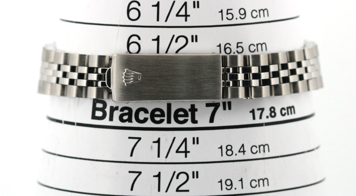 PAPERS Rolex Oyster Perpetual Date WHITE ROMAN 26mm Steel JUBILEE 69190 BOX
