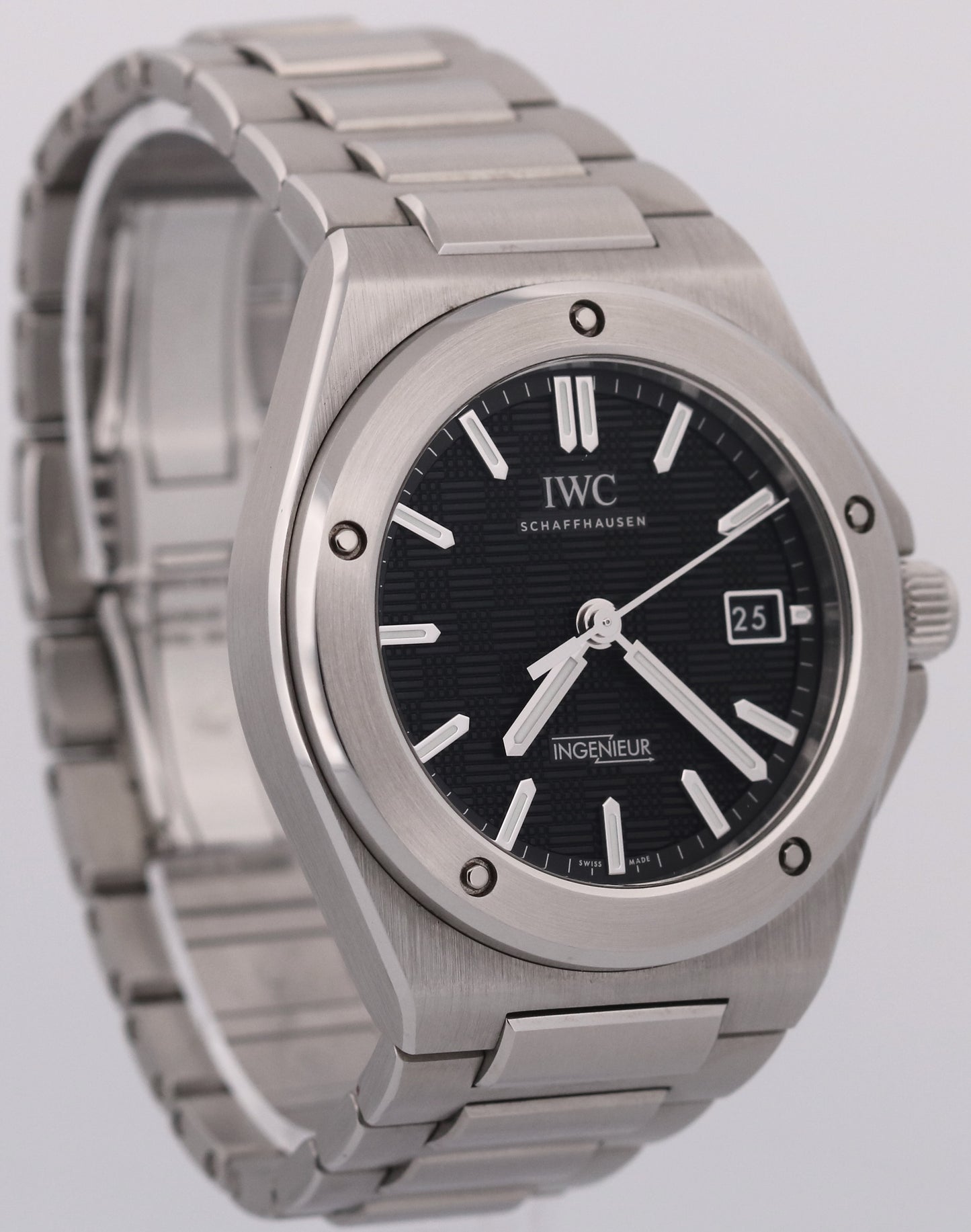 2025 PAPERS IWC Ingenieur BLACK Stainless Steel 40mm Automatic IW328901 BOX