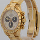 UNPOLISHED 2014 PAPERS Rolex Daytona Cosmograph PANDA 18K Gold 40mm 116528 BOX