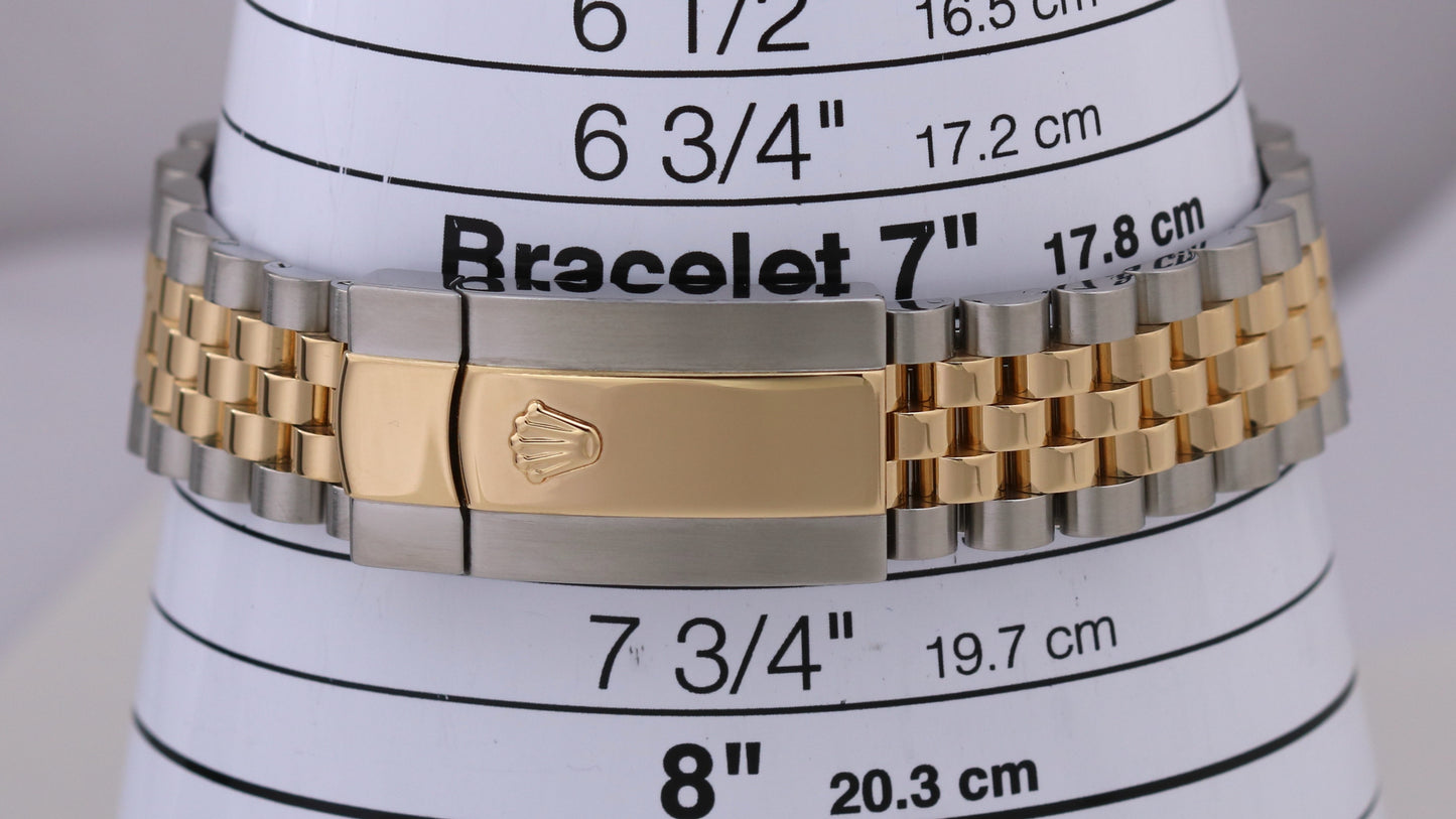 Rolex DateJust 41 BLACK 18K Yellow Gold Steel 41mm JUBILEE 126333 Watch