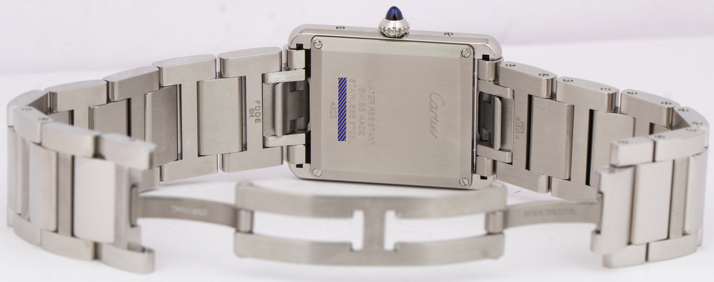 MINT 2024 PAPERS Cartier Tank Must 25mm Stainless Steel WSTA0052 Quartz 4323 BOX