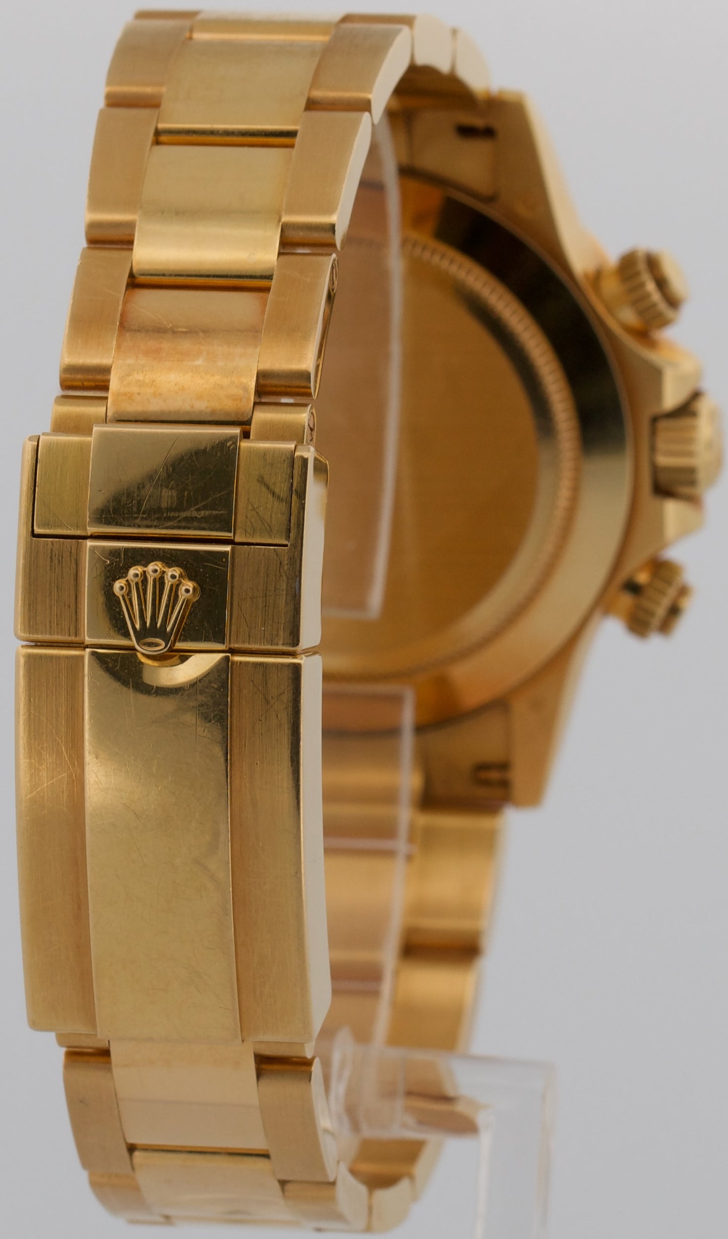 UNPOLISHED 2014 PAPERS Rolex Daytona Cosmograph PANDA 18K Gold 40mm 116528 BOX