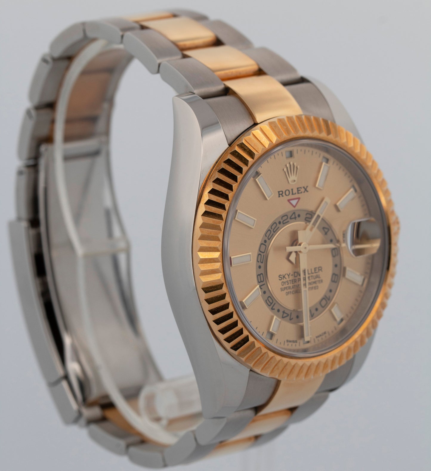 2019 PAPERS Rolex Sky-Dweller CHAMPAGNE Two-Tone Gold 42mm 326933 Watch BOX
