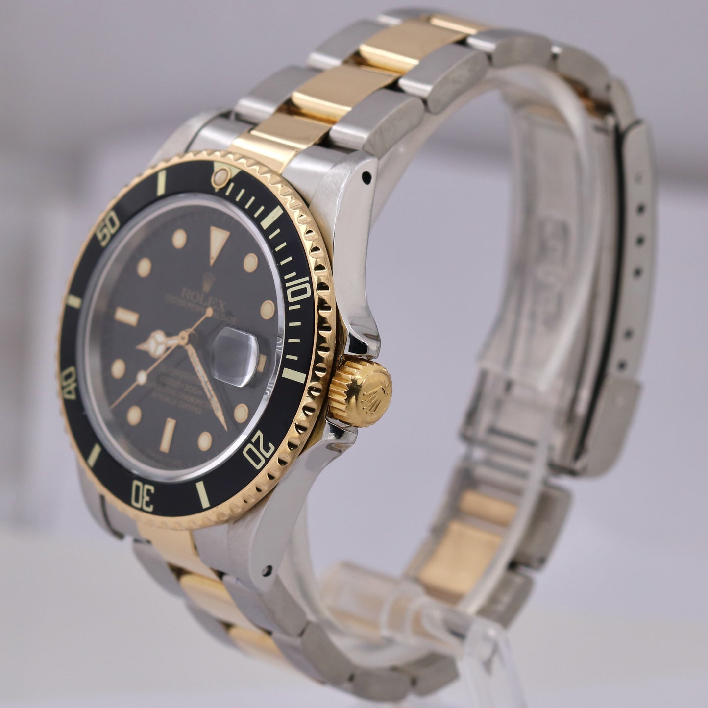 Rolex Submariner Date Black Two-Tone 18K Yellow Gold 40mm Stainless Oyster 16803