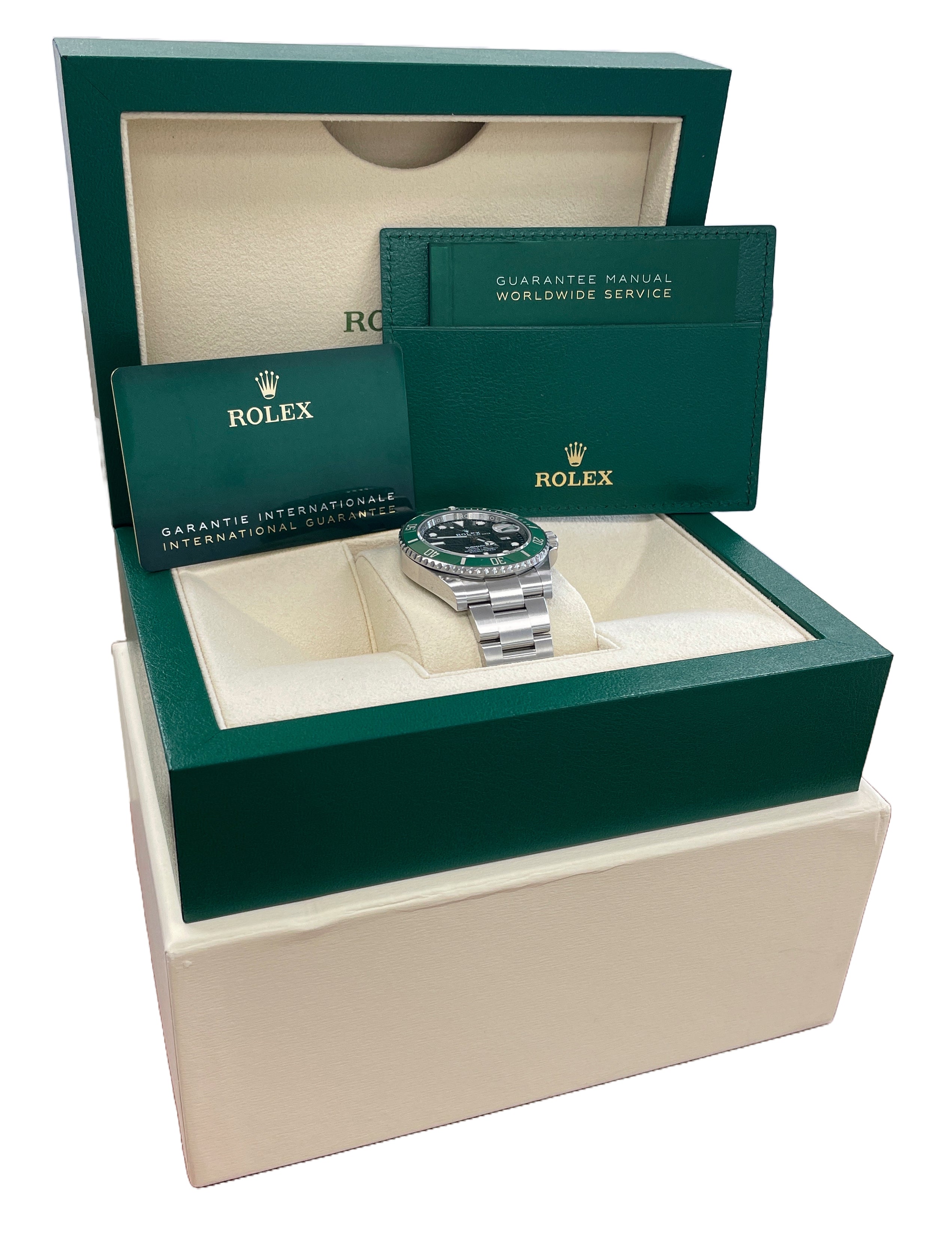 MINT 2021 PAPERS Rolex Submariner 41 Date GREEN KERMIT Steel 41mm 1266 CollectorsWatches