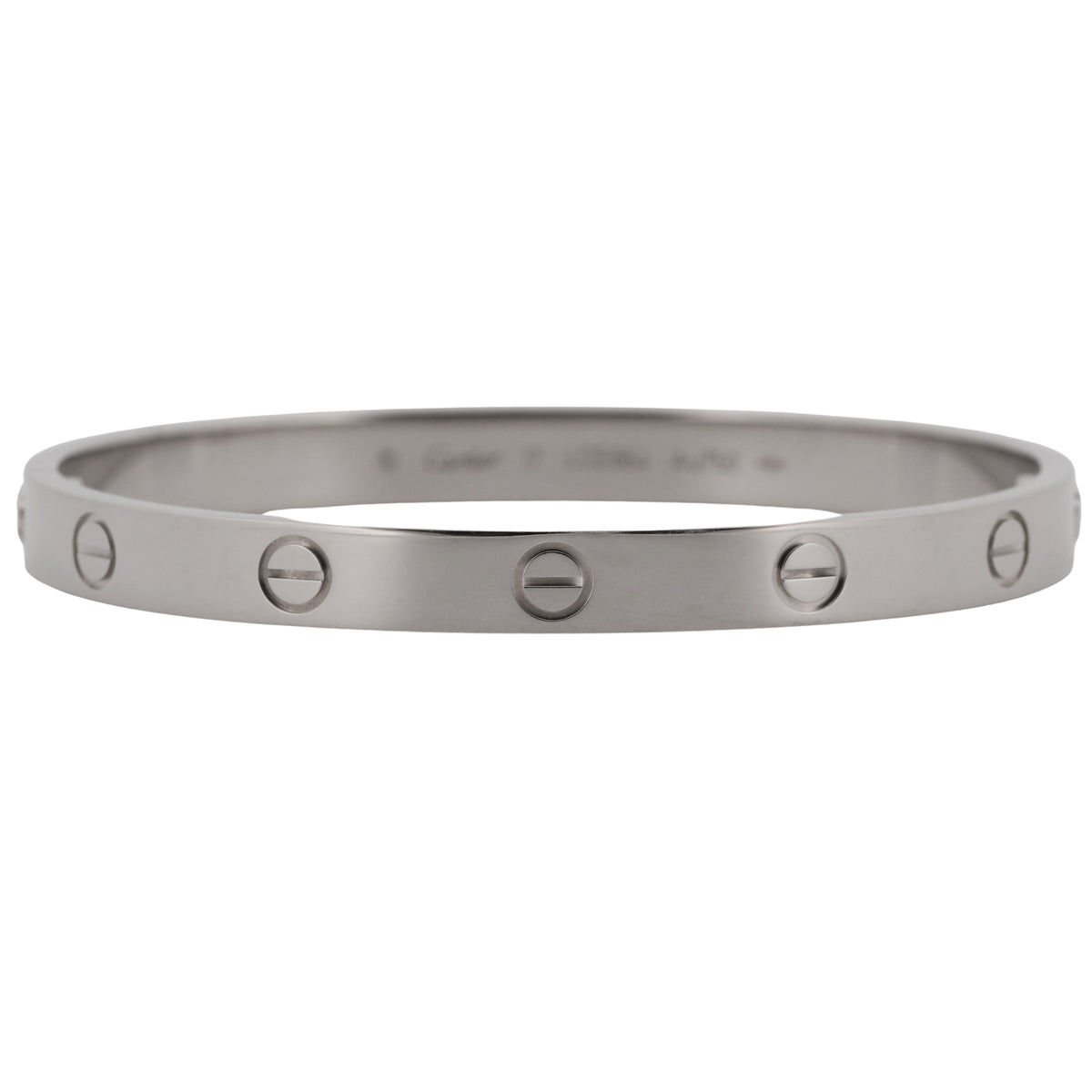 2020 Cartier Love Bracelet Size 17 18K White Gold Box