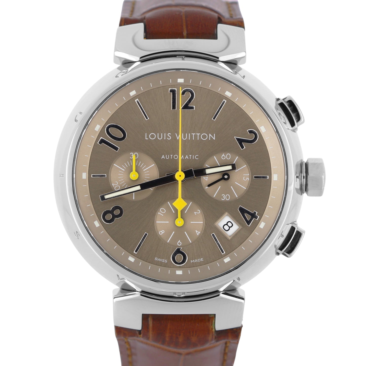 Louis Vuitton, LV, Vuitton, Louis Vuitton Tambour, Tambour, Louis Vuitton Chronograph, Louis Vuitton Tambour Chronograph, Tambour Chronograph, Louis Vuitton Beige, Beige Dial, Louis Vuitton Q1122, Q1122