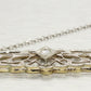 Antique Art Deco 0.07ct Diamond Conversion Pendant 18" Necklace - 14k White Gold