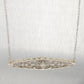 Antique Art Deco 0.07ct Diamond Conversion Pendant 18" Necklace - 14k White Gold