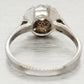 Antique Art Deco 0.40ctw 7-Petal Diamond Flower Ring - 14k White Gold - 6.50