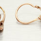 Antique Art Nouveau Ruby Ornate Sphere Drop Dangle Earrings - 14k Rose Gold